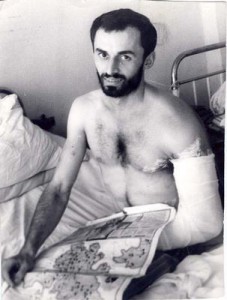 Ашот Бегларян в госпитале после ранения