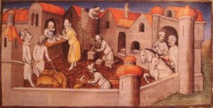 Прибытие братьев Поло в Айас, иллюстрация из книги Le Livre des Merveille (XV в.)